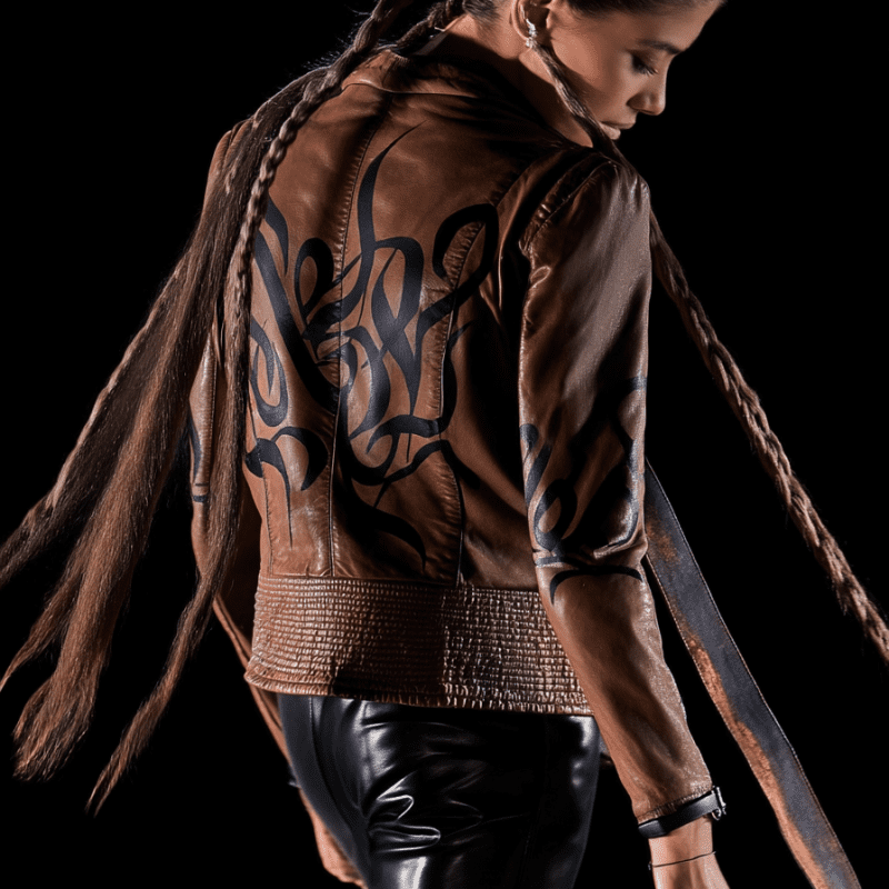 Tribal Noir Leather Jacket